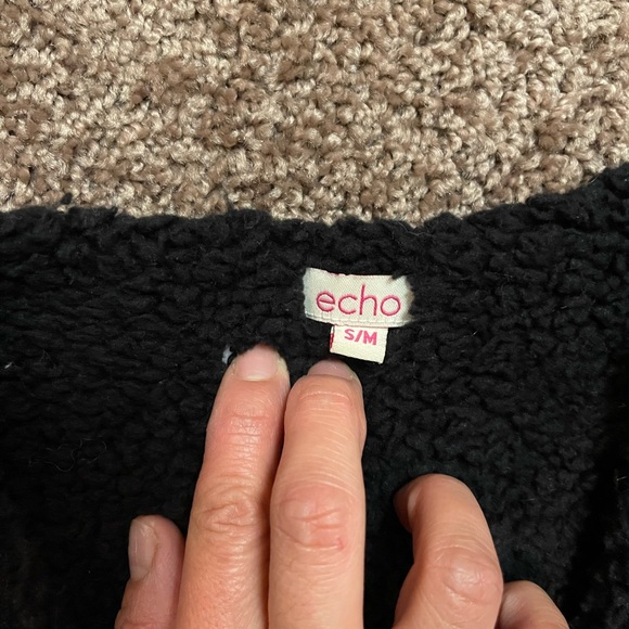 Faux leather shearling vest - Picture 3 of 3